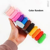 12 Pcs Air Dry Modeling Clay Set – Colorful Soft Clay + Tools + Neon Erasers + Glitter for DIY Kids Crafts